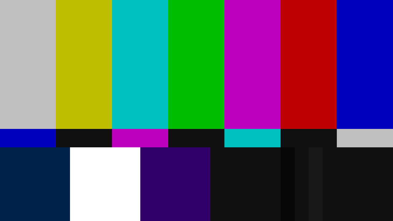 SMPTE HD Color Bars (RP 219, 75%)